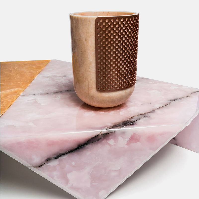 Origami Marble Living Table - Onyx - Monologue London