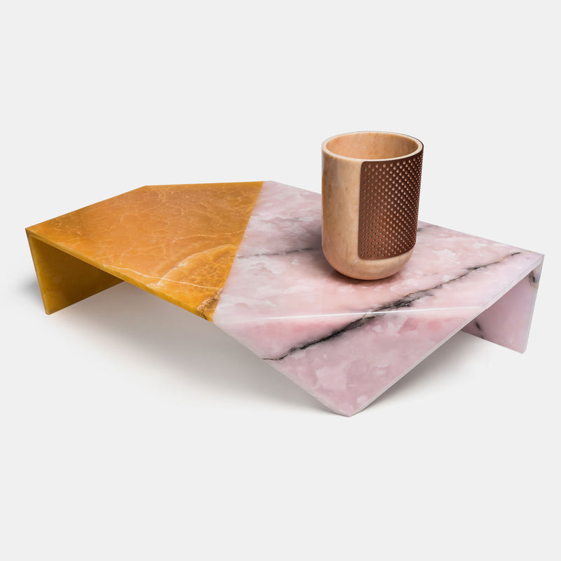 Origami Marble Living Table - Onyx - Monologue London