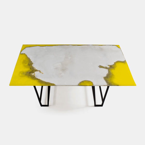 Canyon Dining Table - White & Yellow