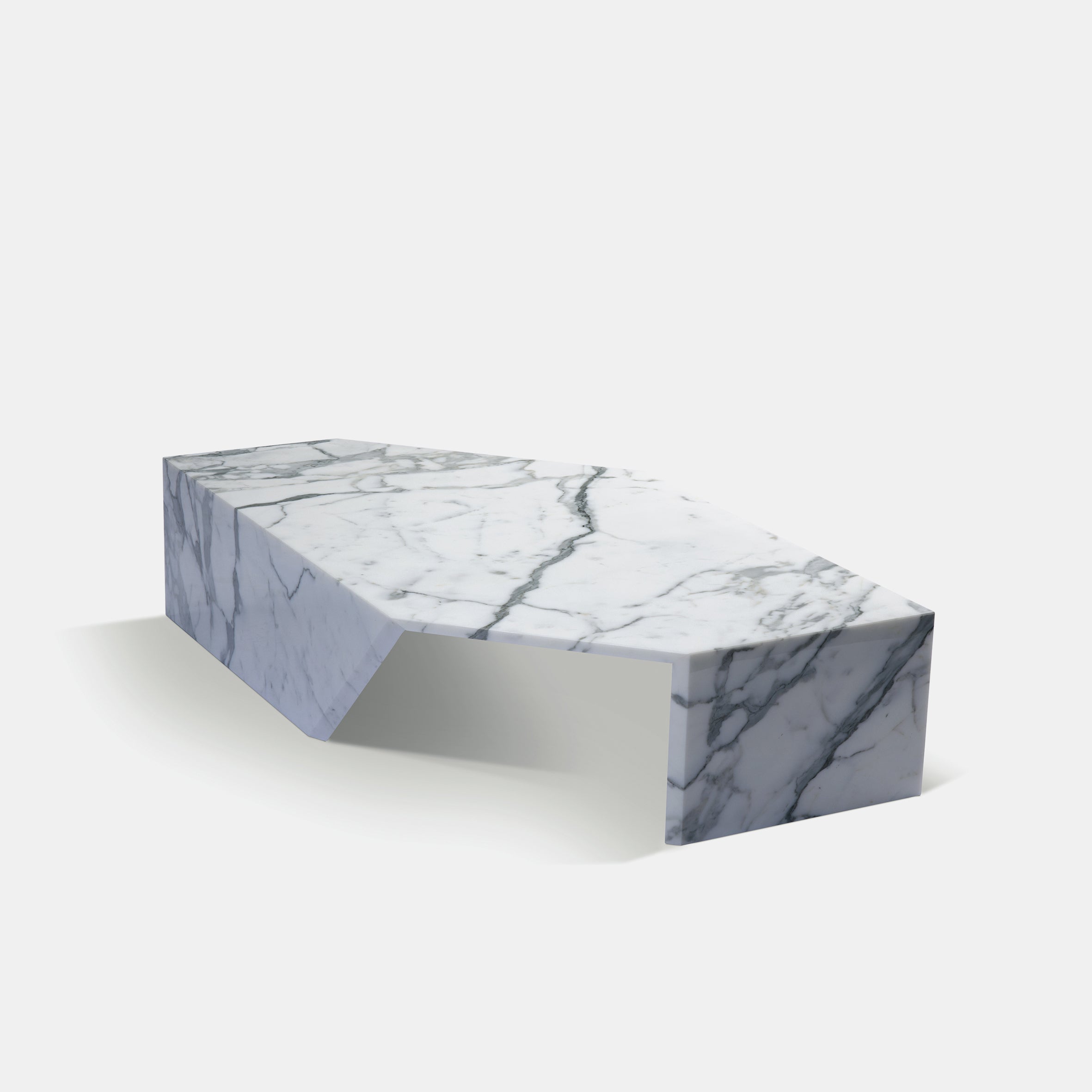 Origami Marble Table - Bianco Statuario