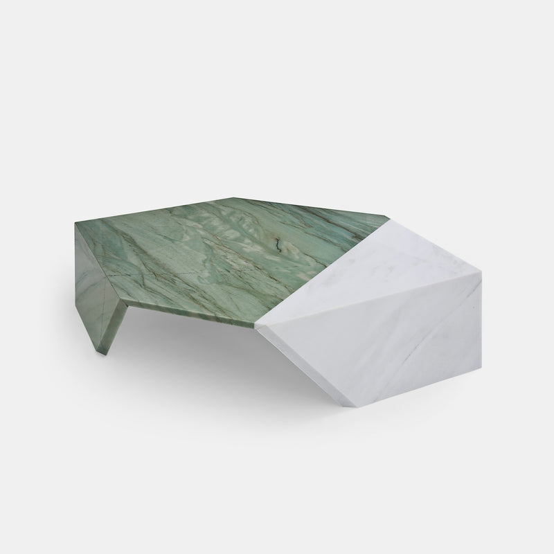 Origami Marble Table - Verde Acquamarina