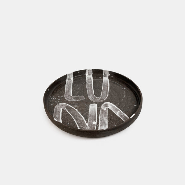 White Lava Plate - Luna