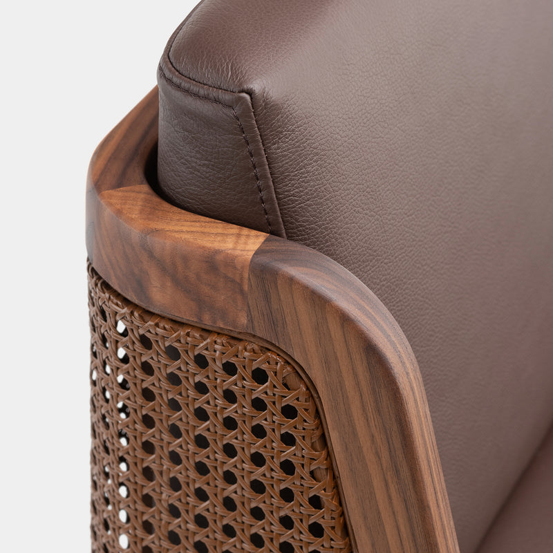 Throne Bar Stool w/Rattan