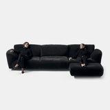 Grande Soffice Sofa - 3 Seater w/Chaise Longue
