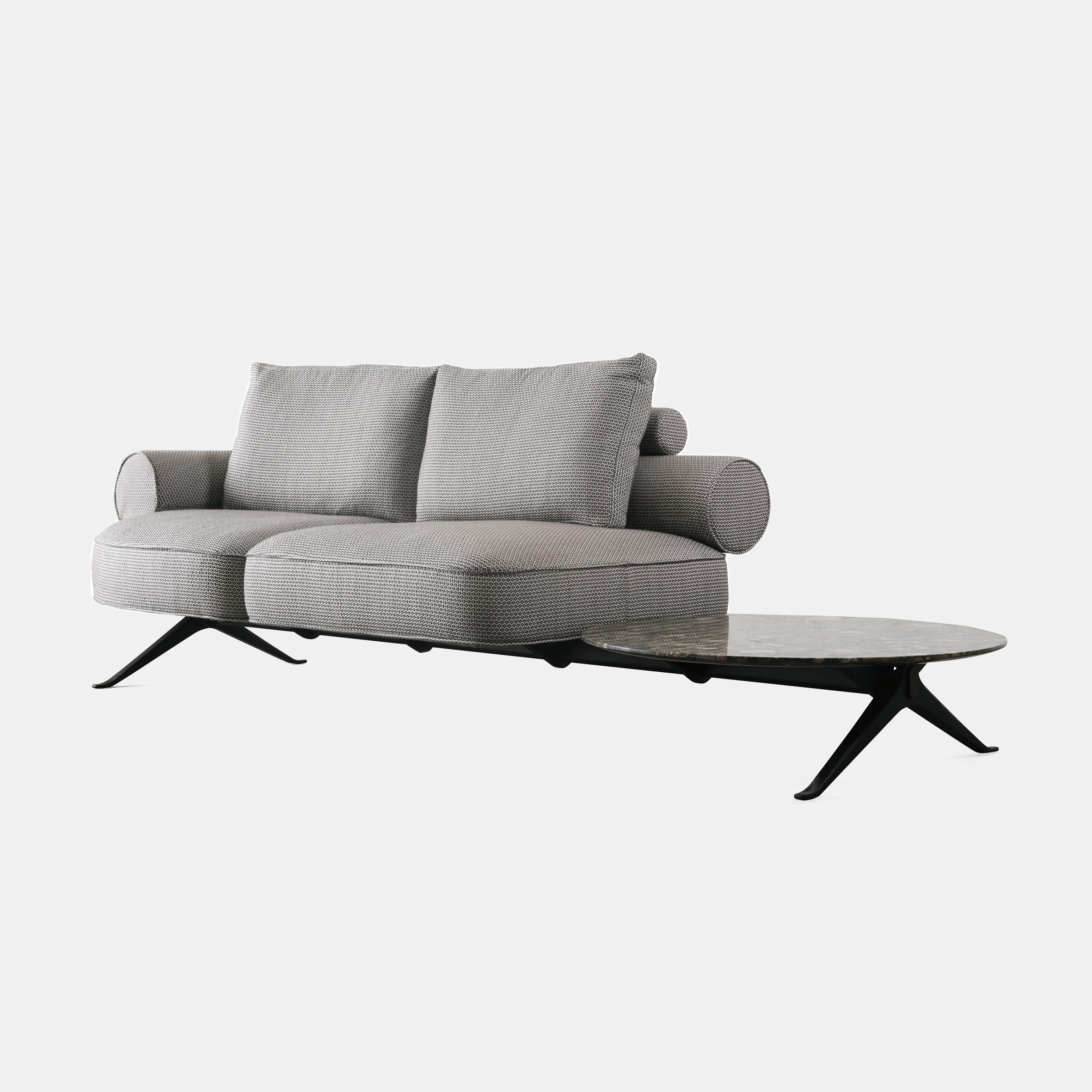 Luizet 2 Seater Sofa w/Coffee Table