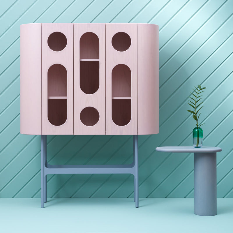 Oblo' A Cabinet - Pink & Grey - Monologue London