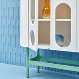 Oblo' B Cabinet - White & Green - Monologue London