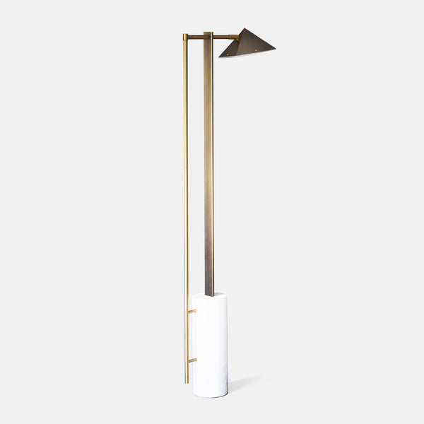 Marble and Wedge Floor Lamp