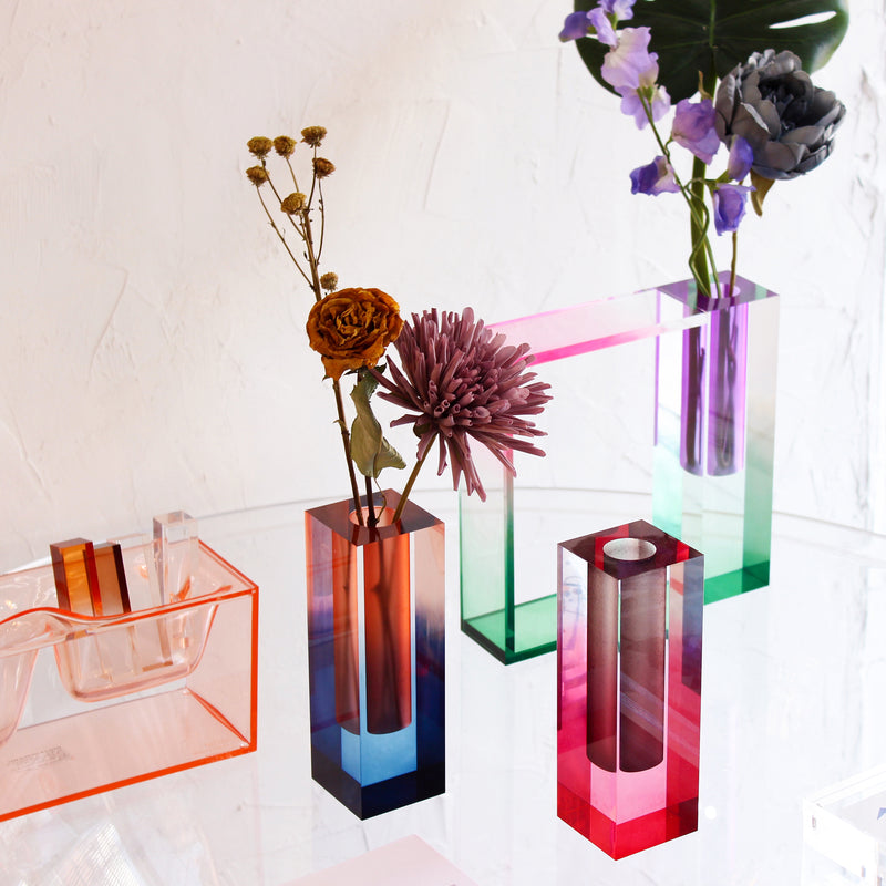Mellow Vase - Indigo & Teak